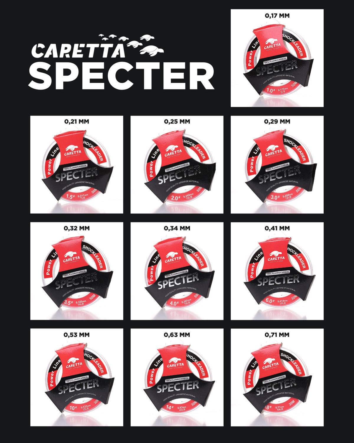 Caretta Specter %100 Fluorocarbon Lider Misina