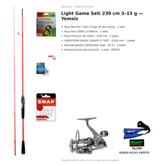 Avmania Light Game Seti 230 cm 3–15 g — Yemsiz — kamış koruma kılıfı hediyeli