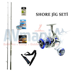 Shore Jig Seti 300cm 30-125gr Atar 6000 lik Jig Makinesiyle
