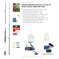 Fladen Warbird 210 cm 1–10 g ve River Venüs 1000 LRF Seti — kamış koruma kılıfı hediyeli