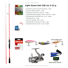 Avmania Light Game Seti 230 cm 3–15 g — kamış koruma kılıfı hediyeli