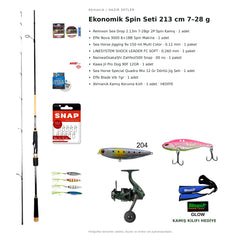 Avmania Ekonomik Spin Seti 213 cm 7–28 g — kamış koruma kılıfı hediyeli