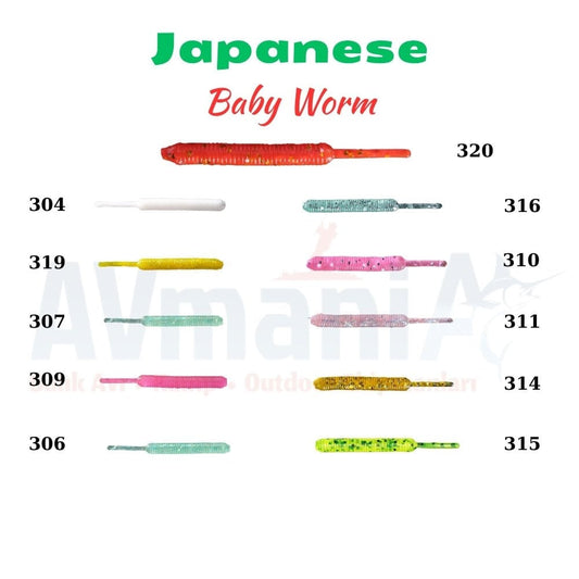 Japanese Baby Worm Lrf Silikonu 4,5cm