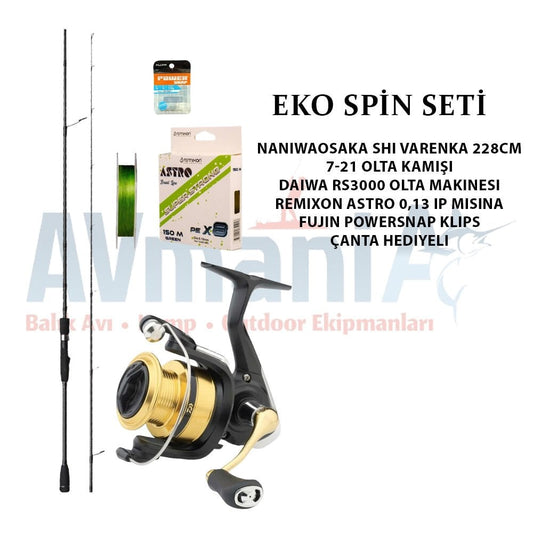 Fiyat Performans Spin Seti 228cm 7-21gr + RS3000 Makine