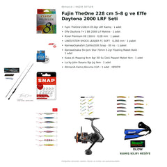 Fujin TheOne 228 cm 5–8 g ve Effe Daytona 2000 LRF Seti — kamış koruma kılıfı hediyeli