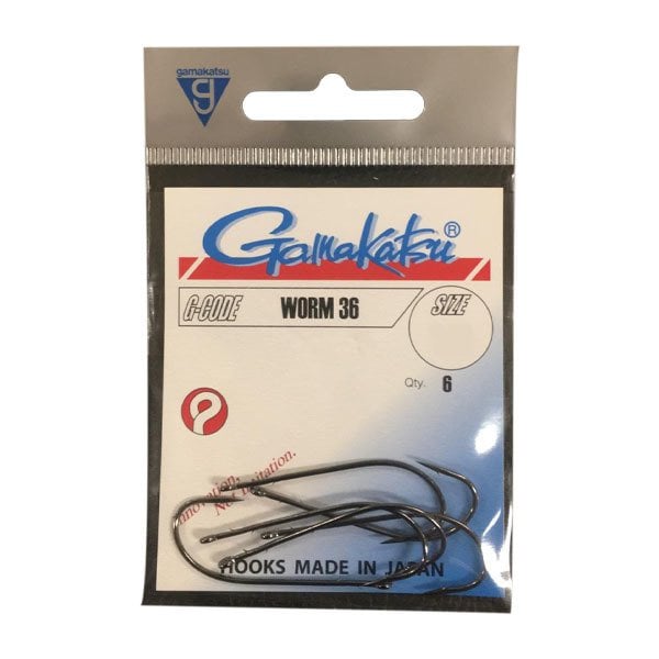 GAMAKATSU Worm 36 Siyah Olta İğnesi No:2/0