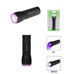 Ryuji 120 Lümen Beyaz + UV El Feneri Pilli