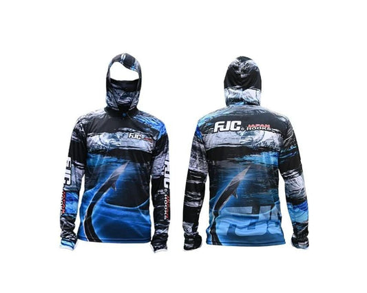 FJC HOOKS Dijital Baskılı Boyunluklu Kapşonlu Uzun Kollu Balıkçı Sweatshirt
