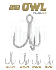 Fujin Big OWL Süper Anti-Rust Üçlü Kanca