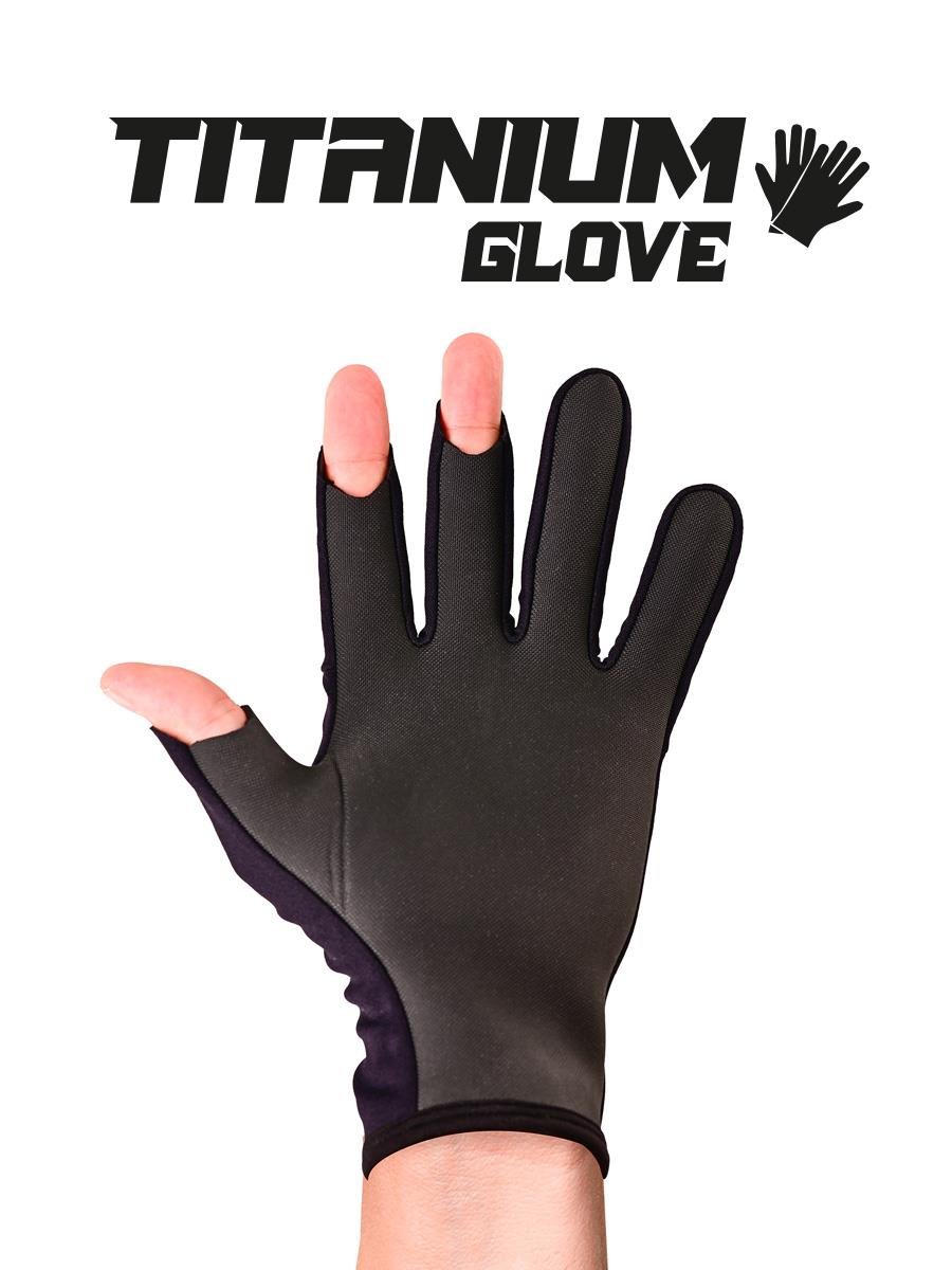 Fujin Pro Angler S24 Titanium Gloves Black Gold Eldiven