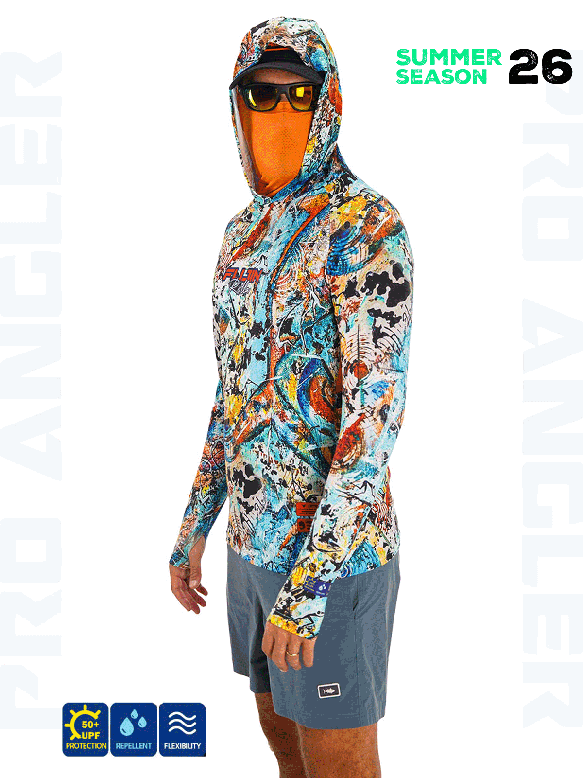 Fujin Rolla S26 Buff&Hoodie Makai Orange Balıkçı Giyim