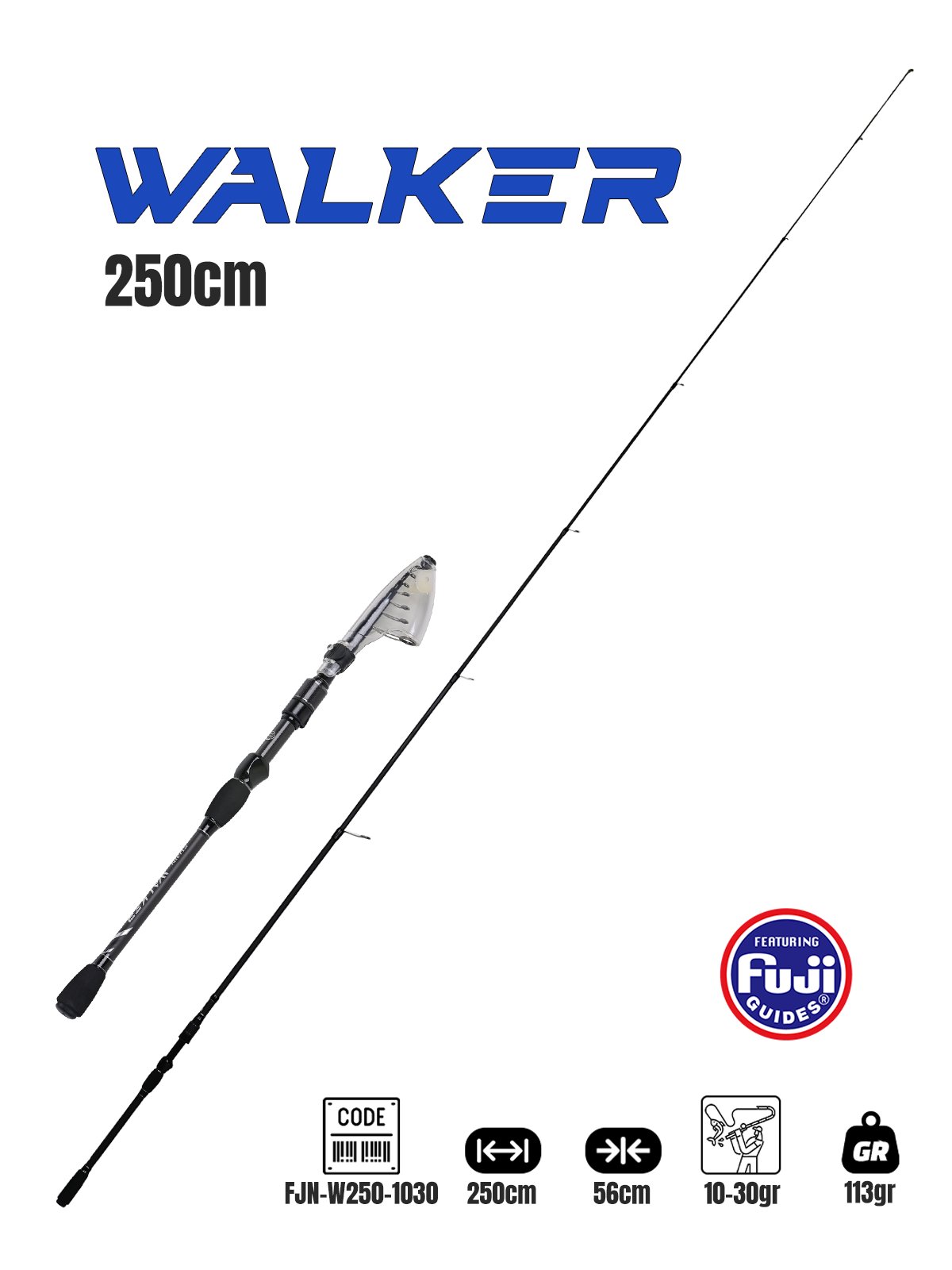Fujin Walker 250cm 10-30gr Teleskopik Spin Olta Kamışı