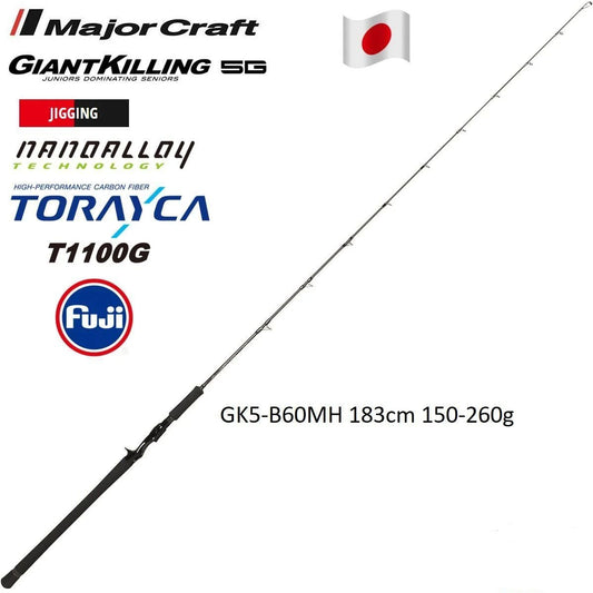 Major Craft Giant Killing New GK5-B60MH Jigging Kamış 183cm 150-260g