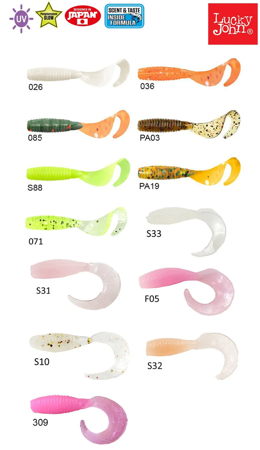 Lucky John Micro Grub 1'' (2.5 cm) Lrf Silikon Yem 15P