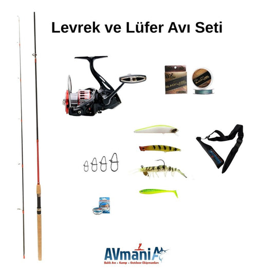 Levrek ve Lüfer Avı İçin Olta Seti (Kutu Hediyeli)