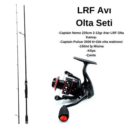 Captain Nemo 225cm 2-12gr + Captain Pulsar 2000 6+1bb LRF Seti