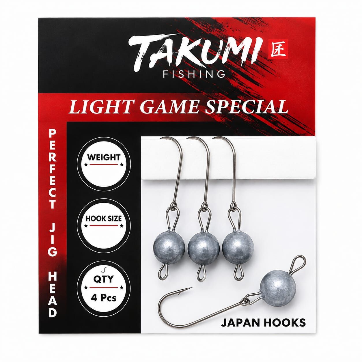 TAKUMI JİGHEAD LRF MAFSALLI NİCKEL 4 LÜ PAKET