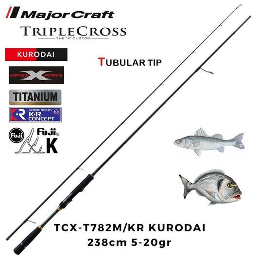 Major Craft Triple Cross TCX-T782M/KR Kurodai 238cm 5-20gr (2P) LRF Kamış