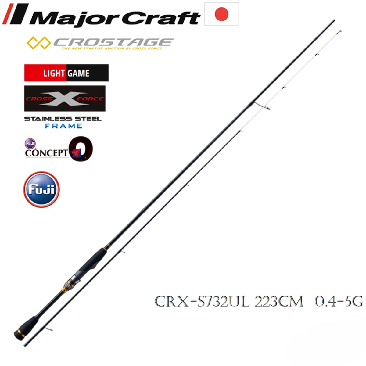 Major Craft New Crostage CRX-S732UL 223cm 0.4-5g Mebaru Lrf Olta Kamışı Solid Uç