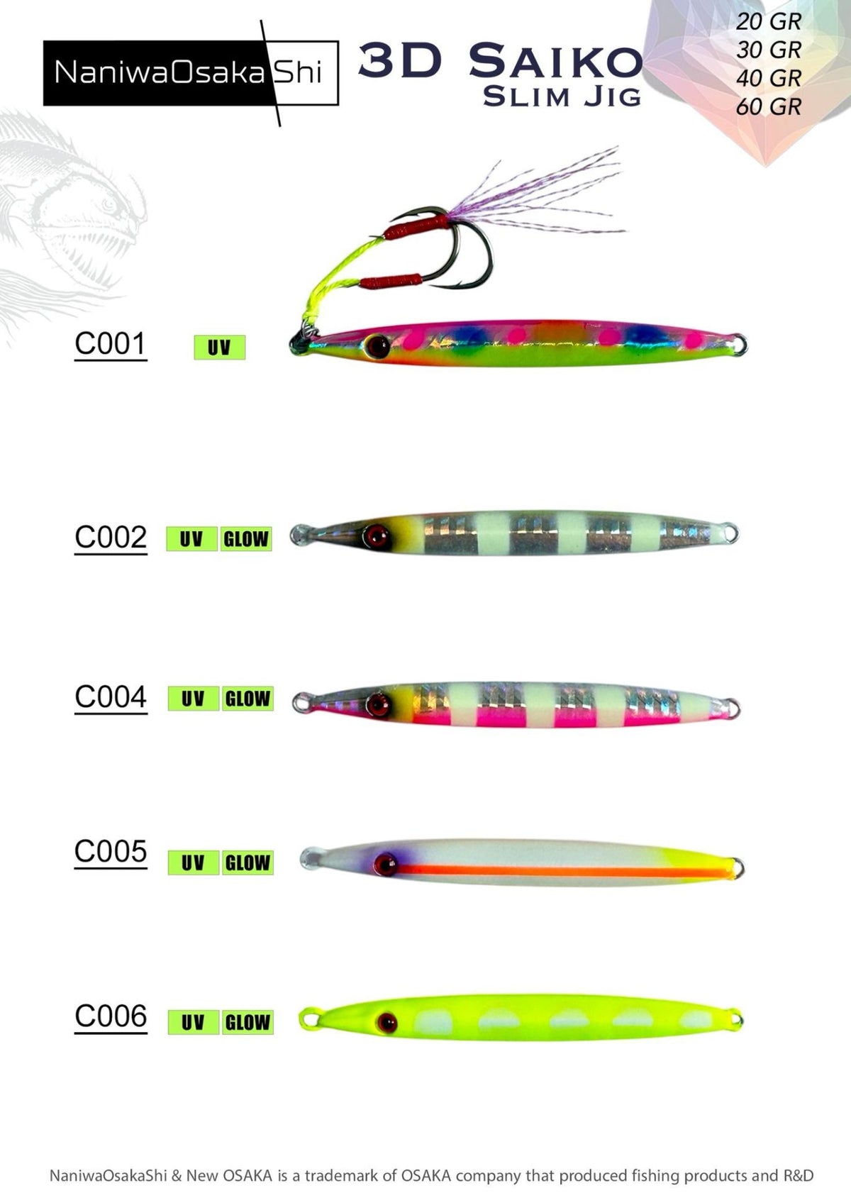 NaniwaOsaka Shi 3D Saiko Slim Jig