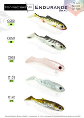 NaniwaOsaka Shi Endurande Shad 70mm Silikon Yem
