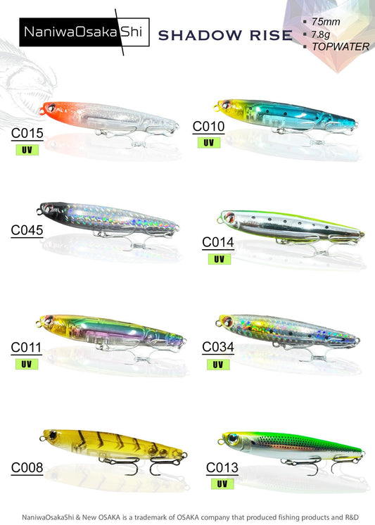 NaniwaOsaka Shi Shadow Rise 75mm 7.8G  Su Üstü Maket Yem