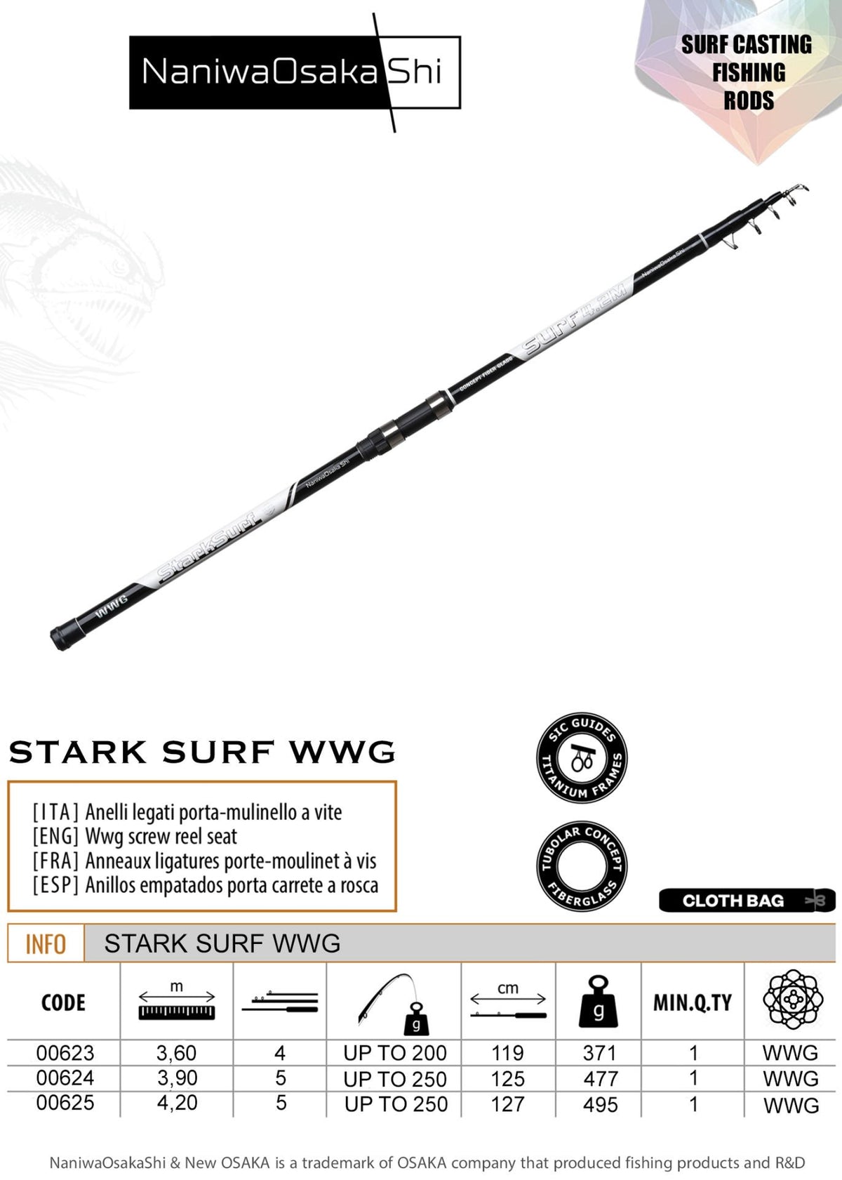 NANIWAOSAKASHI STARK SURF 3,90CM 100-250 OLTA KAMISI
