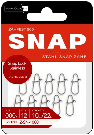 NaniwaOsakaShi Zahfest500 Snap Lock Stainless