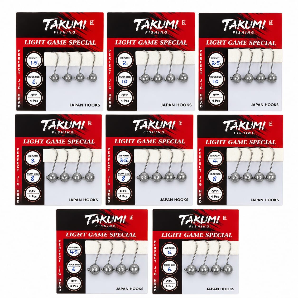 TAKUMI JİGHEAD LRF NİCKEL 4 LÜ PAKET
