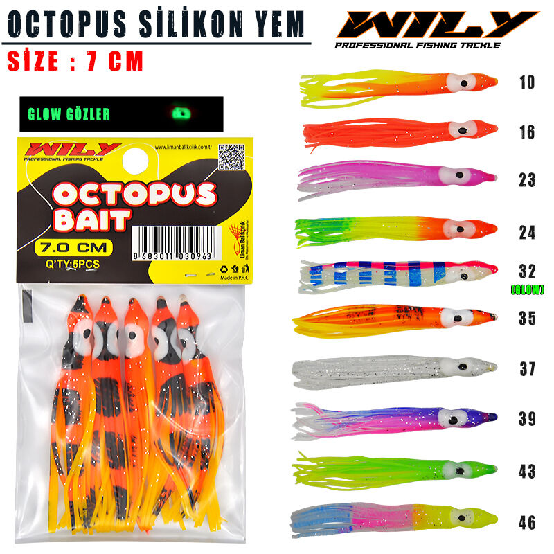 Portfish Octopus 7 cm Silikon Yem