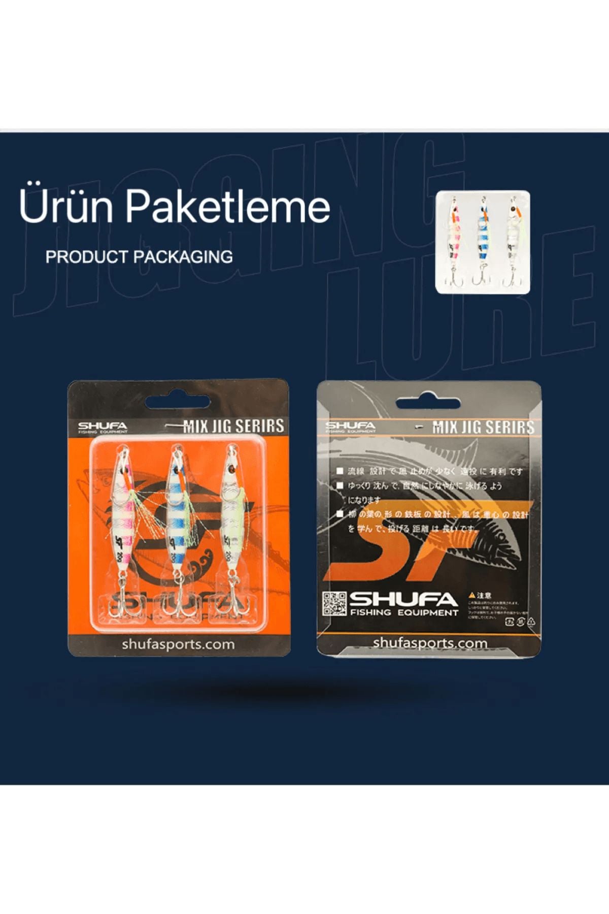 Shufa Psycho Sprat Jig Turkish Zebra Mix 3 Adet