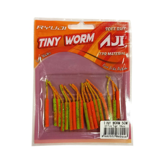 Ryuji Tiny Worm TPR 5CM, 18AD Lrf Silikon Yem