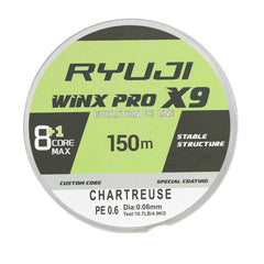 RYUJI WINX PRO X9 150M CHARTREUSE İP MİSİNA