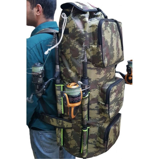 MODİBAGS BÜYÜK BALIKÇI SIRT ÇANTASI KAMUFLAJ