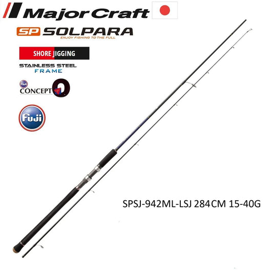 Major Craft Solpara New SPSJ-942ML-LSJ Light Shore Jigging Olta Kamışı 284cm 15-40g