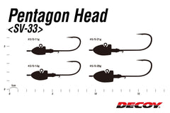 DECOY SV-33 Pentagon Head Jig Head
