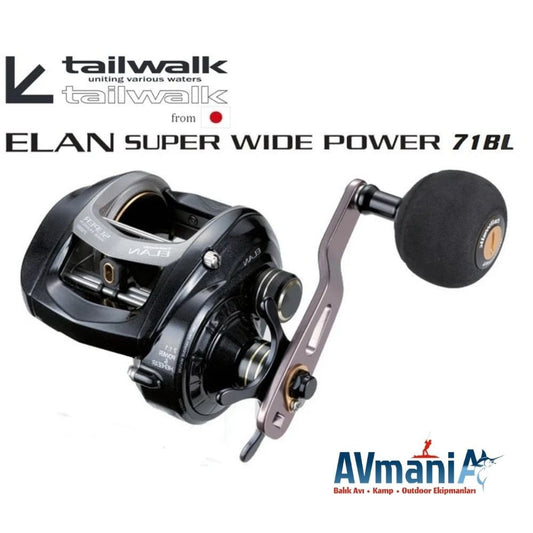 Tailwalk Elan Super Wide Power 71BL Tai Rubber Baitcast Makine (Sol El)
