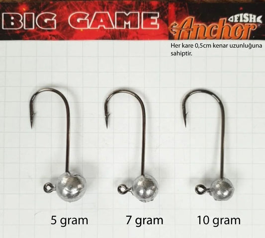 Anchor Big Game Jig Head Silikon Yem Zokası 3ad 3/0