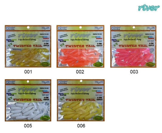 River Twister Tail 6 CM Lrf Silikon Yem (10 Adet)