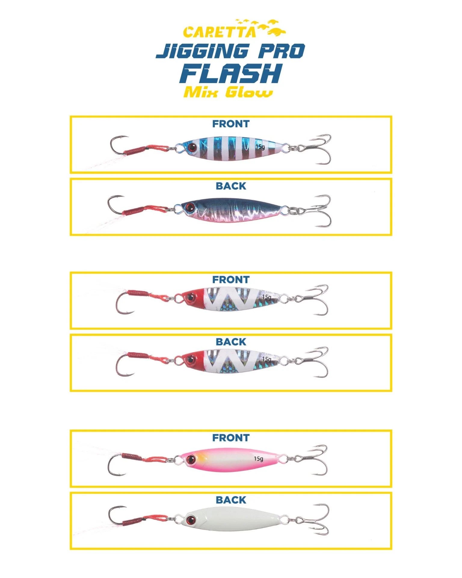 Caretta Jigging Pro Flash Jig Yem Mix Glow