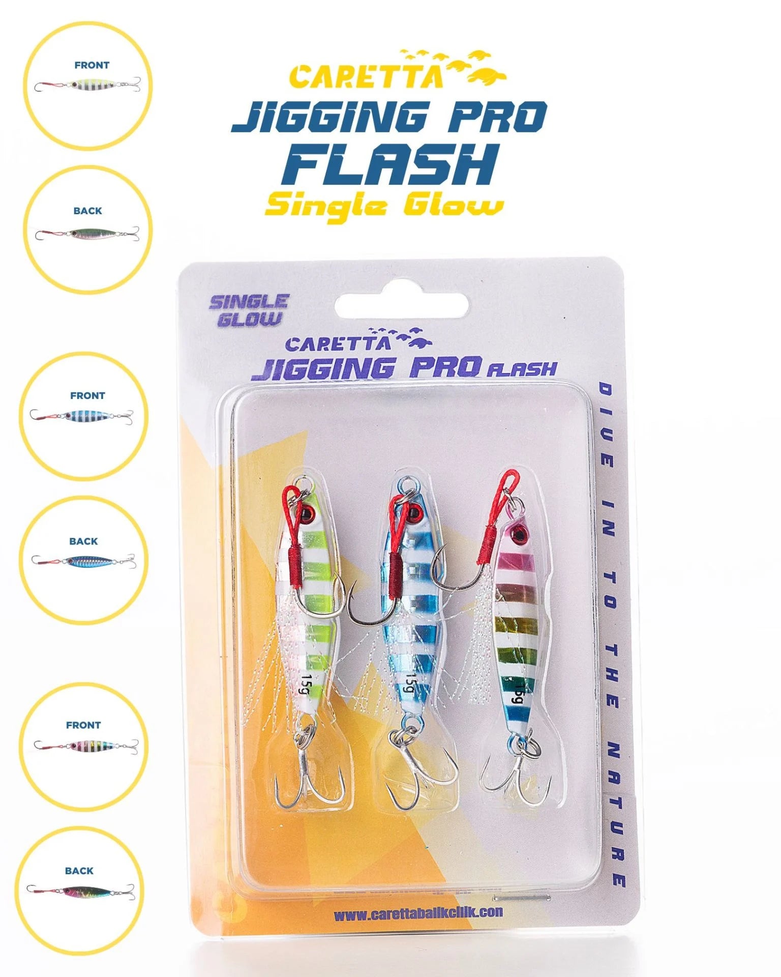 Caretta Jigging Pro Flash Jig Yem Mix Glow