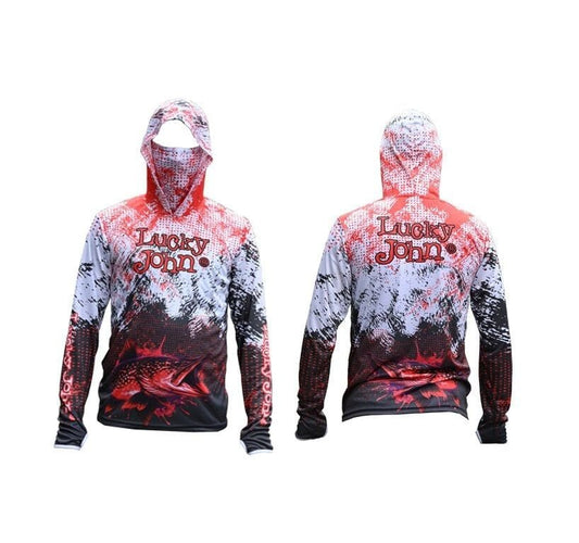 LJ Dijital Baskılı Boyunluklu Kapşonlu Uzun Kollu Balıkçı Sweatshirt