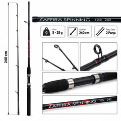 Zaffira 240cm 5-25gr Spin Olta Kamışı