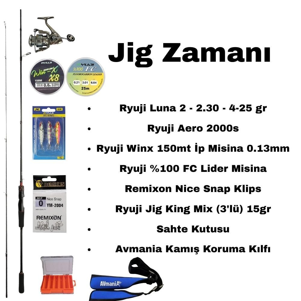 Eksiksiz Jig Olta Takımı Hazır Olta Seti